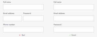 Present Fields In A Single Column Layout