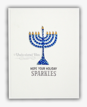Geometric Menorah By Understand Blue - Greeting Card