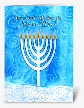 Hanukkah Wishes For Mom And Dad Greeting Card - Greeting Card