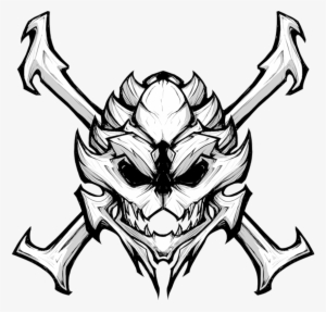 Skull And Crossbones Png Transparent Background - Mass Effect Turian Skull