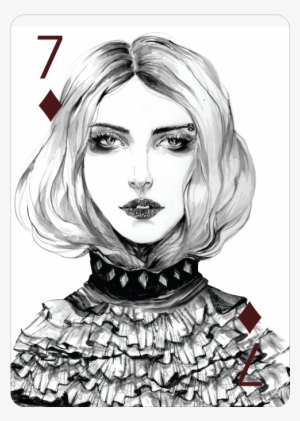 Seven Of Diamonds, Fashion Playing Cards By Connielim - Connie Lim Design Playing Cards King