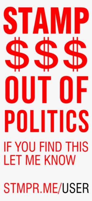 Stamp $$$ Out Of Politics - Circle Of No Life
