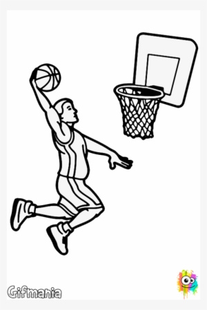 Basketball Slam Dunk - Dibujo De Baloncesto