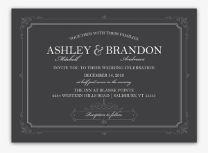 Industrial Border Scrolls Gray Wedding Invitation - Sweet Sixteen