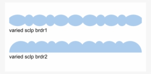 More Scalloped Border Svg Files - Turquoise Scallop Border Png