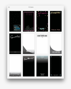 Snapchat Geofilter On-demand Template - Hd Snapchat Geofilter Black