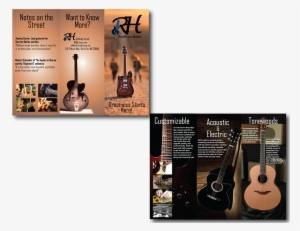 Poster, Hang-tag, Guitar Pick - Black Fender Acoustic Guitar