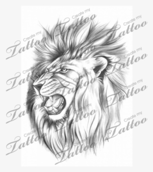 Roaring Lion Tattoo - Lion