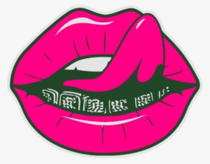 Like What You See Follow Me Dolls - Lips With Grillz Png