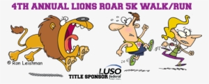 Mark Your Calendars For The 4th Annual Lions Roar 5k - Cartoon