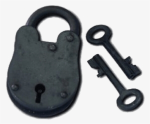 Black Vintage Padlock - Padlock