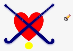 Field Hockey Stick Heart