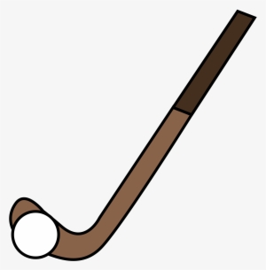 Clipart Ball Hockey Stick - Draw A Hockey Stick And Ball