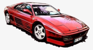 Ferrari F348 Car Racing Car Red Gimp G'mic - Ferrari Rojos Png
