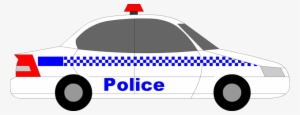 Police Car By Fire - Police Car Vector Png