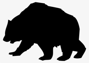 Silhouette Of A Bear - Cave Bear Silhouette Clipart