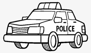 A Police Car Coloring Page - Carro De Policia Para Colorear