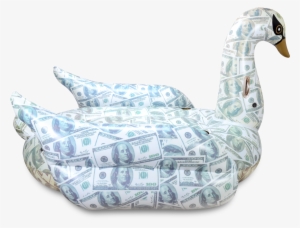 $100 Bill Swan Pool Float - Money Swan Float