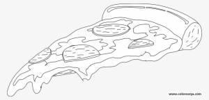 Colorear Pizza - Clip Art