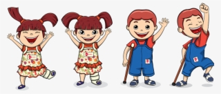 Illustrations Of The Mascots Tonzinho And Nina Created