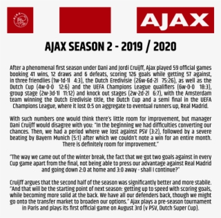Afc Ajax - Season 2019-2020 - «