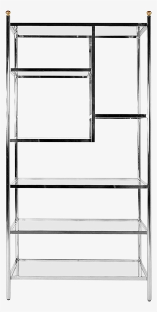 1970s Chrome Bookcase