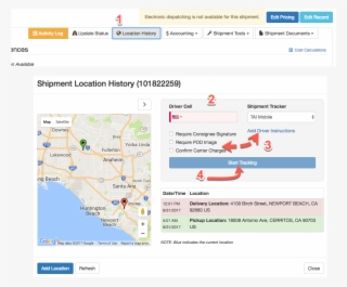 Select Start Tracking