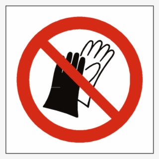 Do Not Wear Gloves Symbol Label