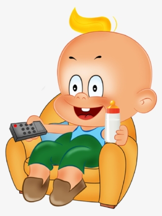 Funny Baby Boy Playing Cartoon Clipart