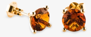 Amélie Ear Studs Citrine Rose Gold
