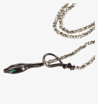 Pyrite Necklace With A Snakehead Fastening Jewelry