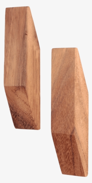 Set De 2 Percheros Rombo De Madera De Parota