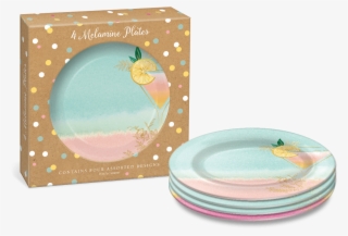 Tropical Drinks Melamine Plates