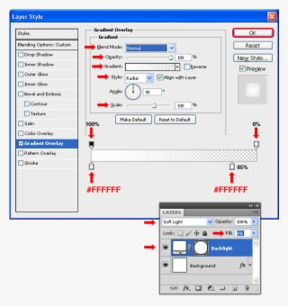 Set The Fill To 0% And The Mode To Soft Light In The