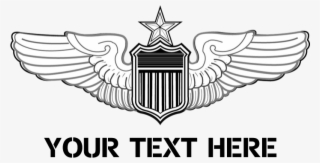 Personalized Senior Pilot Wings Neck Tie