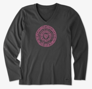 Women's Sign Of Love Long Sleeve Crusher Vee