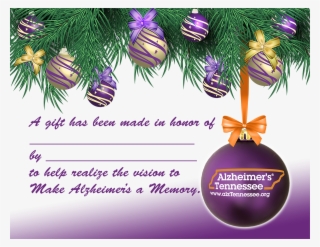 Alzheimer's Tennessee Honor Certificate