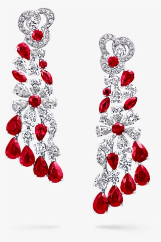 A Pair Of Graff Rubies And Diamonds Nuage Cascade Earrings