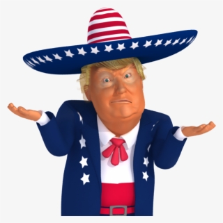 #trumpstickers Shoulder Shrug 3d Mexican Trump Caricature