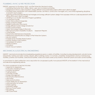 Plumbing, Hvac & Fire Protection Kheops' Approach To