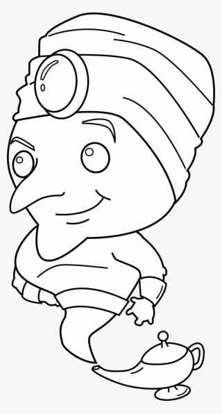 Coloring Page Of Princess Genie