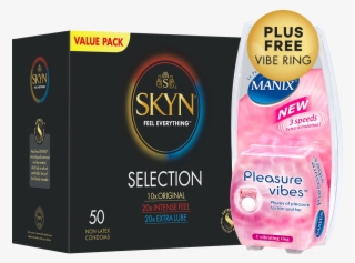 Skyn® Selection 50 Pack Of Non-latex Condoms Plus Free