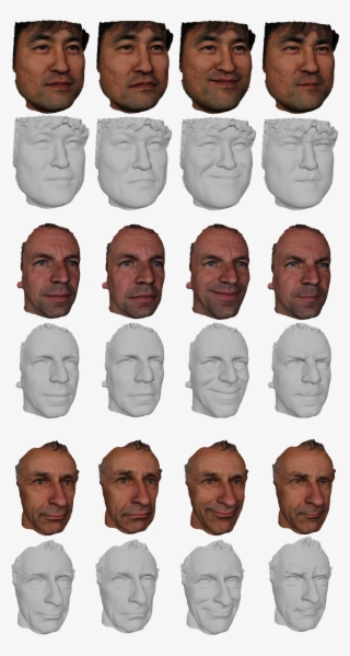 First Column Shows Original Photogrammetrically Obtained
