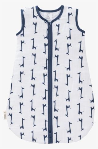 Sleeping Bag Summer Muslin Giraf Indigo Blue
