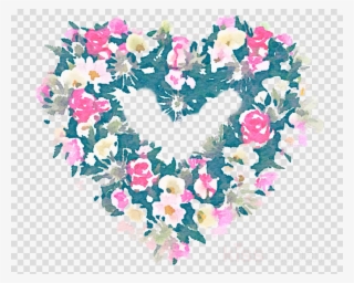 Heart Funeral Flowers In Pinks Clipart Floristry Funeral