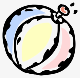 Vector Illustration Of Inflatable Beach Ball Water