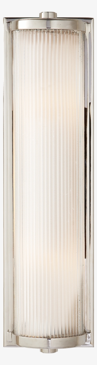 Dresser Long Glass Rod Light In Polished Nickel With