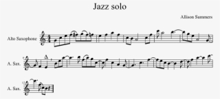 Jazz Solo For Alto Sax