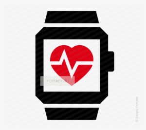Vector Icon Of Heartbeat On Smart Watch Screen - Smart Watch Vector