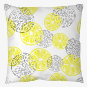 Seamless Lemon Pattern - Watercolor Painting